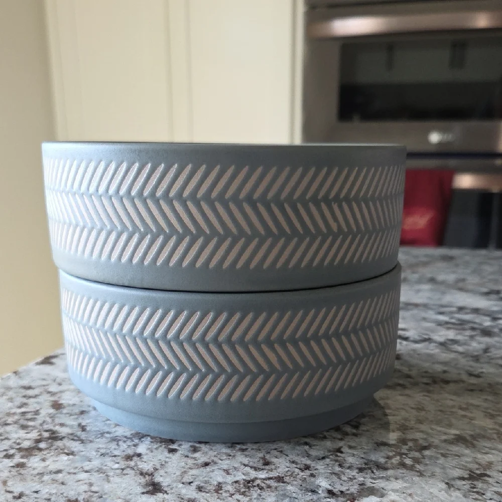 Gray Pet Bowl Set